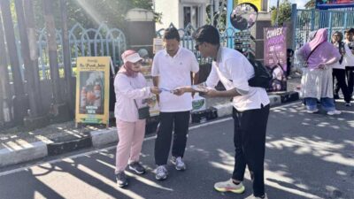 Jasa Raharja Sumbar Sosialisasikan Fitur Lapor Laka pada Aplikasi JRku di CFD Padang