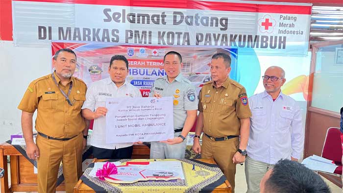 TJSL Jasa Raharja, PMI Payakumbuh Terima Ambulance