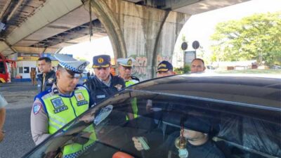 Jasa Raharja Sumbar Gelar Operasi Gabungan di Fly Over BIM