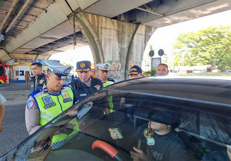 Jasa Raharja Sumbar Gelar Operasi Gabungan di Fly Over BIM