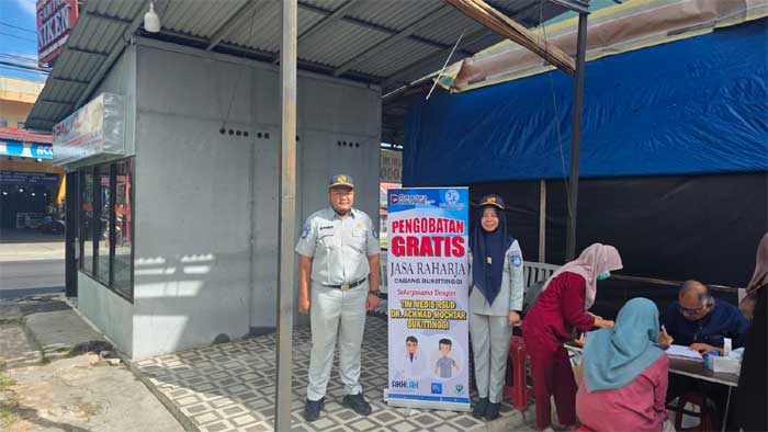 Jasa Raharja Sumbar Gelar Pemeriksaan Kesehatan Gratis bagi Awak Bus di PO Palala
