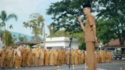Wabup Solok Selatan saat menjadi irup upacara.