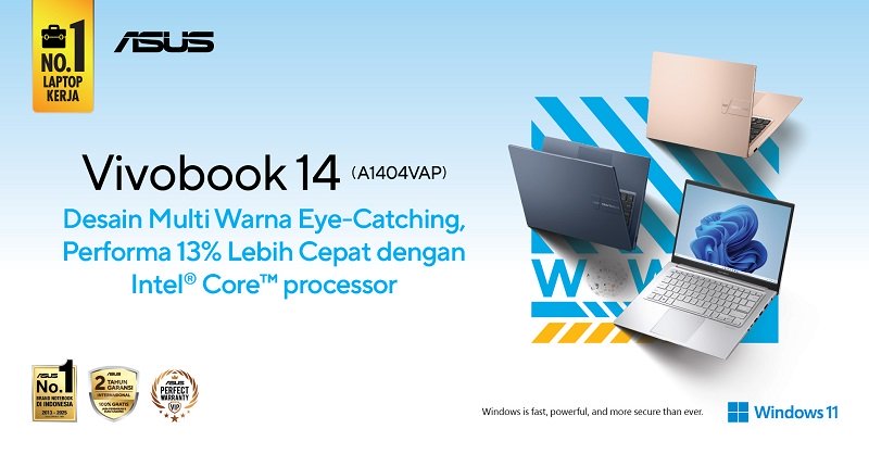 Laptop kerja ASUS.
