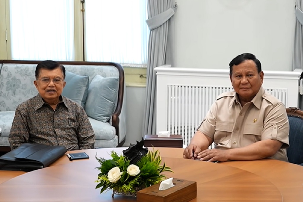 Presiden Prabowo Subianto bertemu Wapres ke-10 dan ke-12 Jusuf Kalla (JK) di Istana Merdeka, Jakarta, Kamis (11/6/2026).
