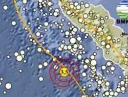 Gempa Magnitudo 3,5 Guncang Sinabang Simeulue, BMKG Catat Kedalaman 10 Km