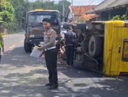 Kecelakaan Beruntun di Bangkalan, Minibus Rombongan TK Terguling, Satu Pengendara Tewas