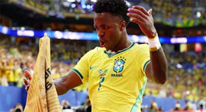 Vinicius Jr. akan jadi andalan Brasil untuk menghadapi Jepang.