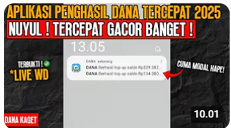 Cara Mendapatkan Saldo Dana Gratis Hanya dengan Main Game Seru di HP.