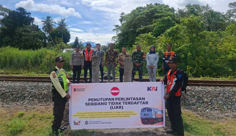 Jasa Raharja Sumbar Dukung Penutupan Perlintasan Liar Kereta Api