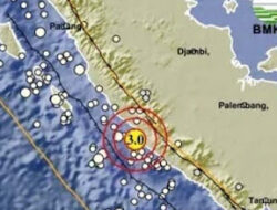 Gempa M 3,0 Guncang Bengkulu Tengah, Getarannya Terasa hingga Pesisir Selatan