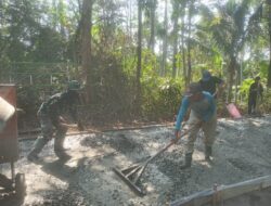 Setiap Adukan Semen Menguatkan Kebersamaan, TMMD Reguler Ke-129 Wujudkan Kemanunggalan TNI-Rakyat