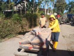 Distribusi Material Lancar Berkat Kekompakan Satgas TMMD Kodim 0714/Salatiga