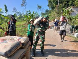 Semangat Gotong Royong Serda Andi dan Warga Percepat Pembangunan
