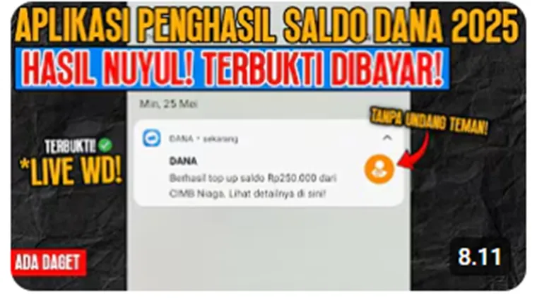 Terbukti Membayar! Game Ini Bisa Hasilkan Saldo DANA Hingga Ratusan Ribu.