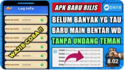 Aplikasi Penghasil Saldo DANA Gratis Tanpa Undang Teman, Cukup Modal Kuota Internet.