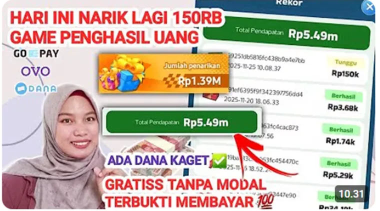 Cukup Main Game di HP, Aplikasi Ini Terbukti Menghasilkan Uang Hingga Ratusan Ribu Rupiah.