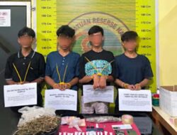 Satresnarkoba Polres Pessel Tangkap Empat Pelajar, Sita Puluhan Paket Ganja Kering