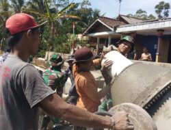 Pengecoran Jalan TMMD Reguler ke-129 Desa Cukil Makin Cepat