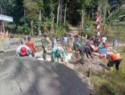Kolaborasi Satgas TMMD dan Warga Dusun Gombyong