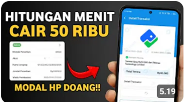 Peluang Penghasilan Online Lewat Ponsel, Begini Mekanisme dan Cara Penarikannya.