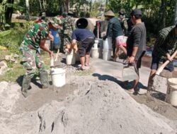 Cangkul, Sekop, dan Semangat Kebersamaan Warnai TMMD Reguler ke-129