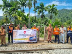 Jasa Raharja Sumbar Bersama Stakeholder Tutup Perlintasan Liar di Pampangan