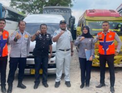 Jasa Raharja Sumbar Bersama Stakeholder Laksanakan Ramp Check Kendaraan Angkutan Umum di Bukittinggi