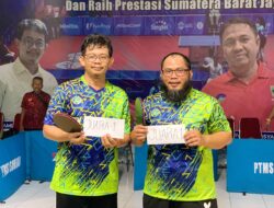 Pasangan Ketum dan Sukirmanto Tak Terkalahkan Pada Beregu Duo Turnamen Tenis Meja Safa Marwa Cup III