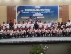 Kejurprov Tenis Meja ke II Resmi Dibuka, Kemajuan dan Prestasi Cabor Tenis Meja Sumbar Diapresiasi KONI