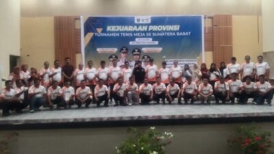 Kejurprov Tenis Meja ke II Resmi Dibuka, Kemajuan dan Prestasi Cabor Tenis Meja Sumbar Diapresiasi KONI