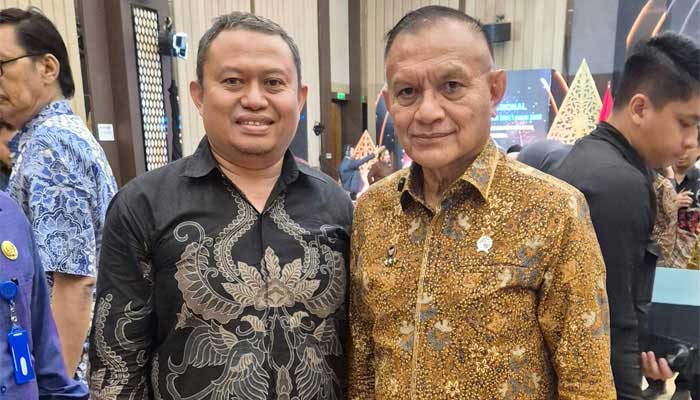 Kepala Badan Kesbangpol Provinsi Sumbar, Mursalim dalam acara Kick Off Evaluasi Nasional Capaian Indeks Demokrasi Indonesia (IDI) Tahun 2025 yang diselenggarakan di Semarang, Provinsi Jawa Tengah. (f/pemprov)