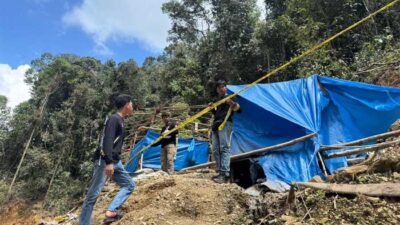 Polres Solok Selatan Segel Lokasi Diduga Tambang Emas Ilegal di Batang Bangko