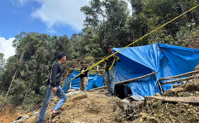 Polres Solok Selatan Segel Lokasi Diduga Tambang Emas Ilegal di Batang Bangko