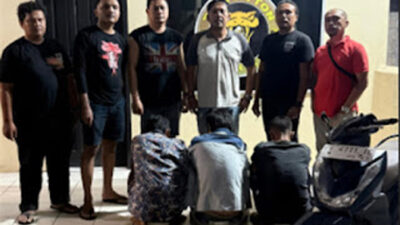 Tiga Pria Diduga Bobol Kedai di Ringkus Tim Phyton.