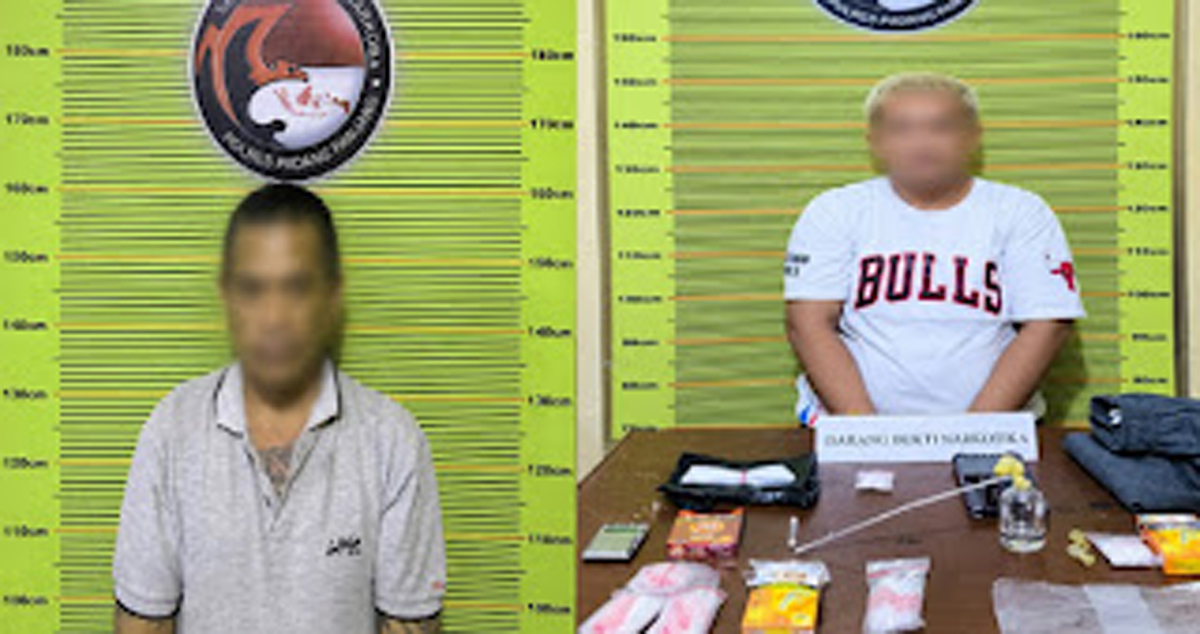 Satresnarkoba Polres Padang Panjang mengamankan dua tersangka