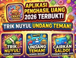 Aplikasi Penghasil Uang 2026, Crazy Food Jadi Sorotan, Tawarkan Bonus Referral