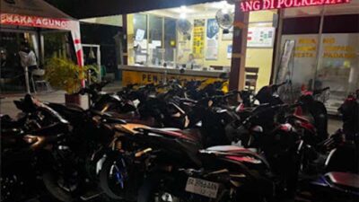 Patroli KRYD Timsus Charlie Polresta Padang Amankan 18 Motor Berknalpot Brong