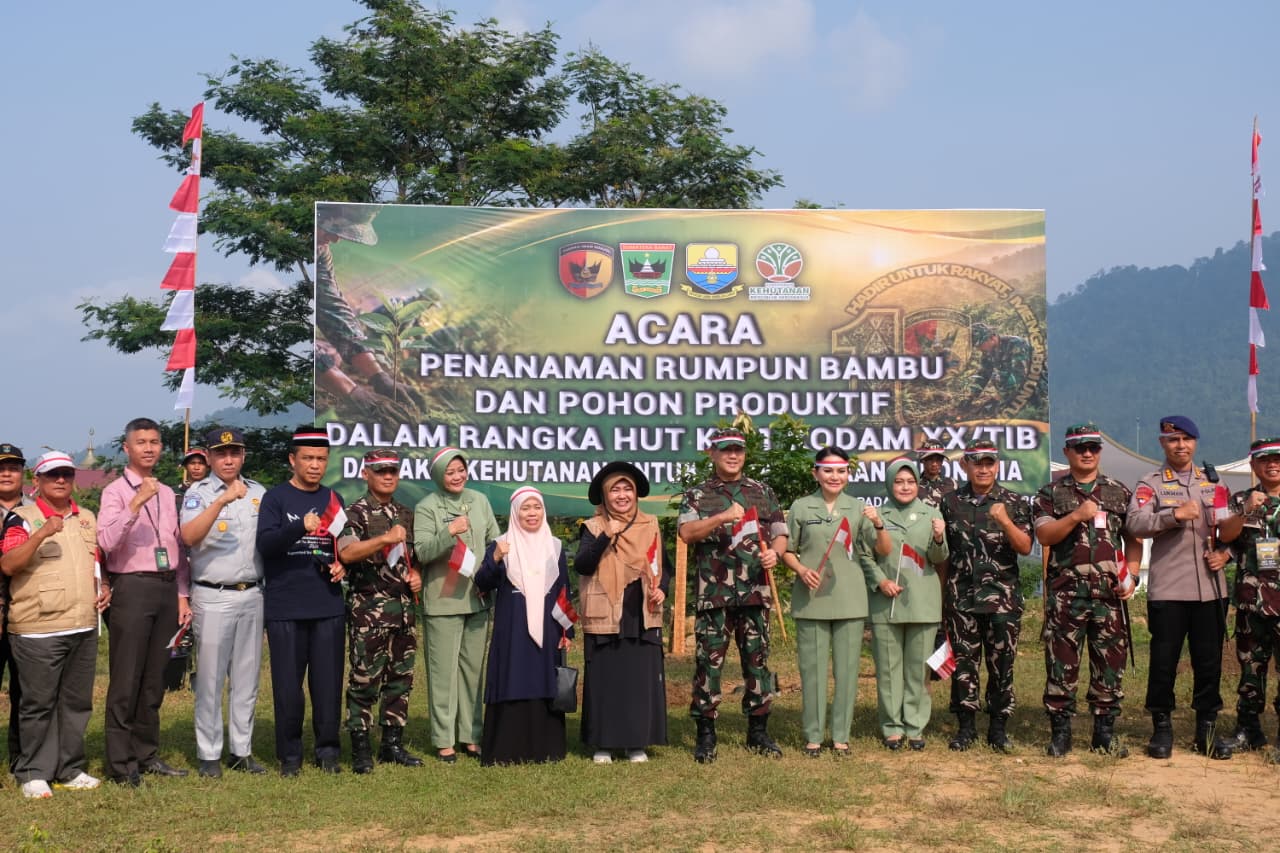 Tanam Pohon untuk Masa Depan, Jasa Raharja Sumbar Dukung Gerakan Penghijauan Kodam XX/TIB.
