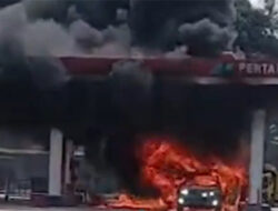 SPBU Lubuk Terap Terbakar, Pengemudi Mobil Dicari
