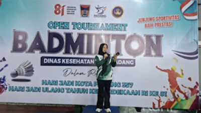 Dinkes Padang Dorong PHBS Lewat Turnamen Bulu Tangkis Sambut HJK ke-357
