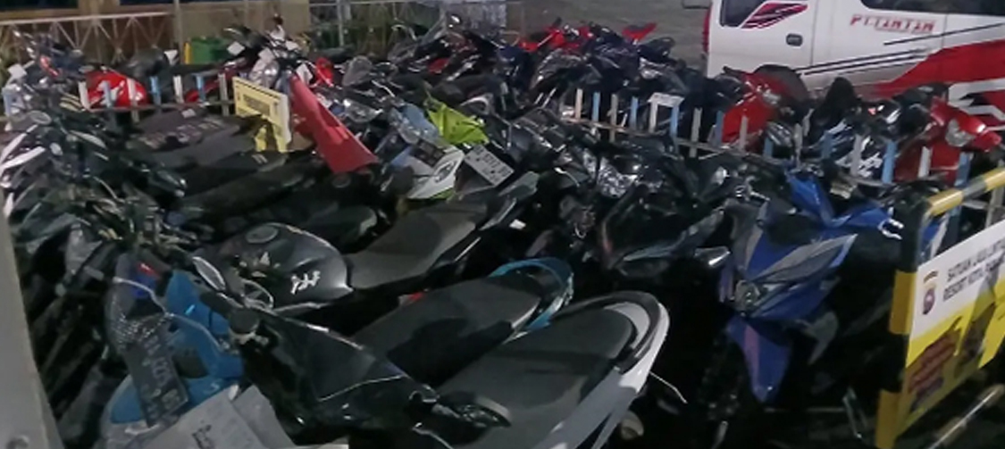 Sepeda motor diamankan oleh Timsus Bravo Polresta Padang