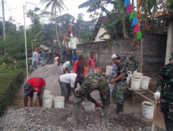 Pengecoran Jalan Desa Cukil Jadi Bukti Nyata Sinergi TNI dan Masyarakat