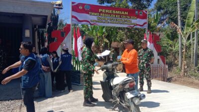 Jadi Penanda TMMD ke-129, Gapura Peresmian Percantik Wajah Desa Cukil