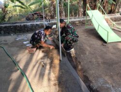 Satgas TMMD Rapikan dan Sempurnakan Garasi MI Gompyong