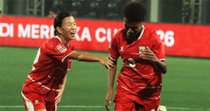 Timnas Putri Indonesia U-16 mengawali Srikandi Merdeka Cup 2026.