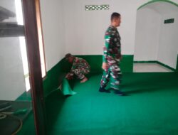 Satgas TMMD dan Warga Selesaikan Tahap Akhir Rehabilitasi Mushola An Nur