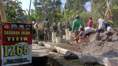 Titik 1265 Jadi Jejak Pengabdian Satgas TMMD ke-129 di Gombyong