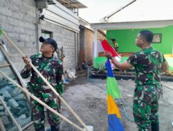 Satgas TMMD ke-129 Bersama Warga Matangkan Persiapan Peresmian RTLH Fajar Arifin
