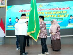 Gubernur Mahyeldi Lepas Kafilah MTQ KORPRI Sumbar, Target Pertahankan Juara Umum Nasional