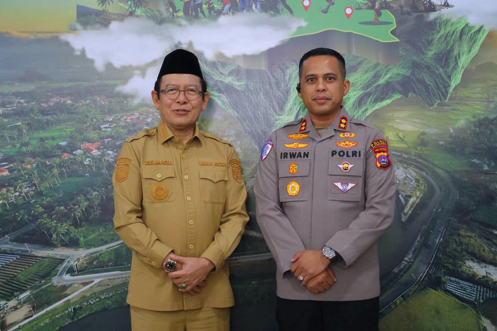 Wali Kota Zulmaeta Sambut Kapolres Baru, Perkuat Sinergi Keamanan dan Tertib Lalu Lintas